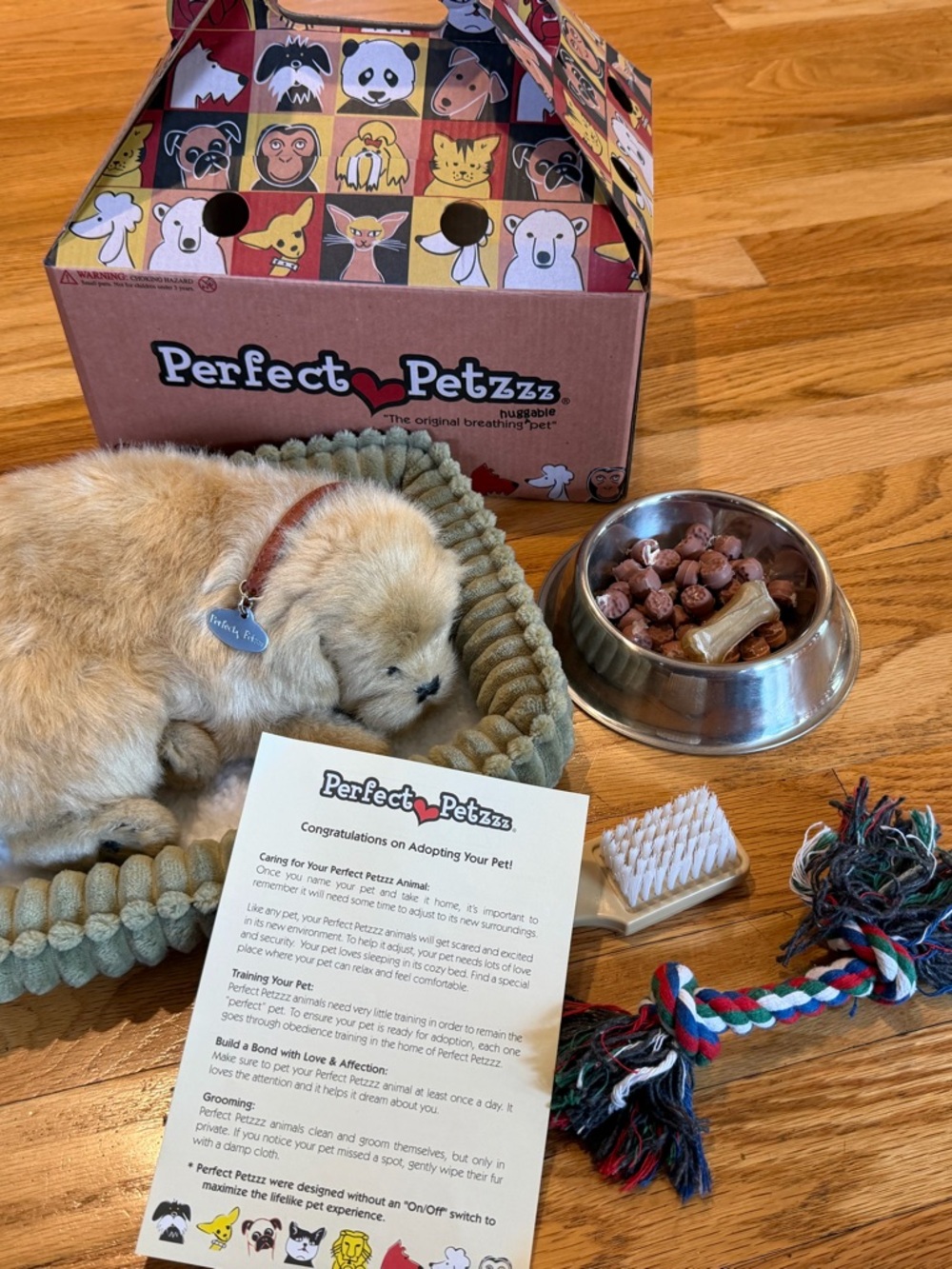 Perfect Petzzz Golden Retriever. Realistic Breathing. Box & Accessories